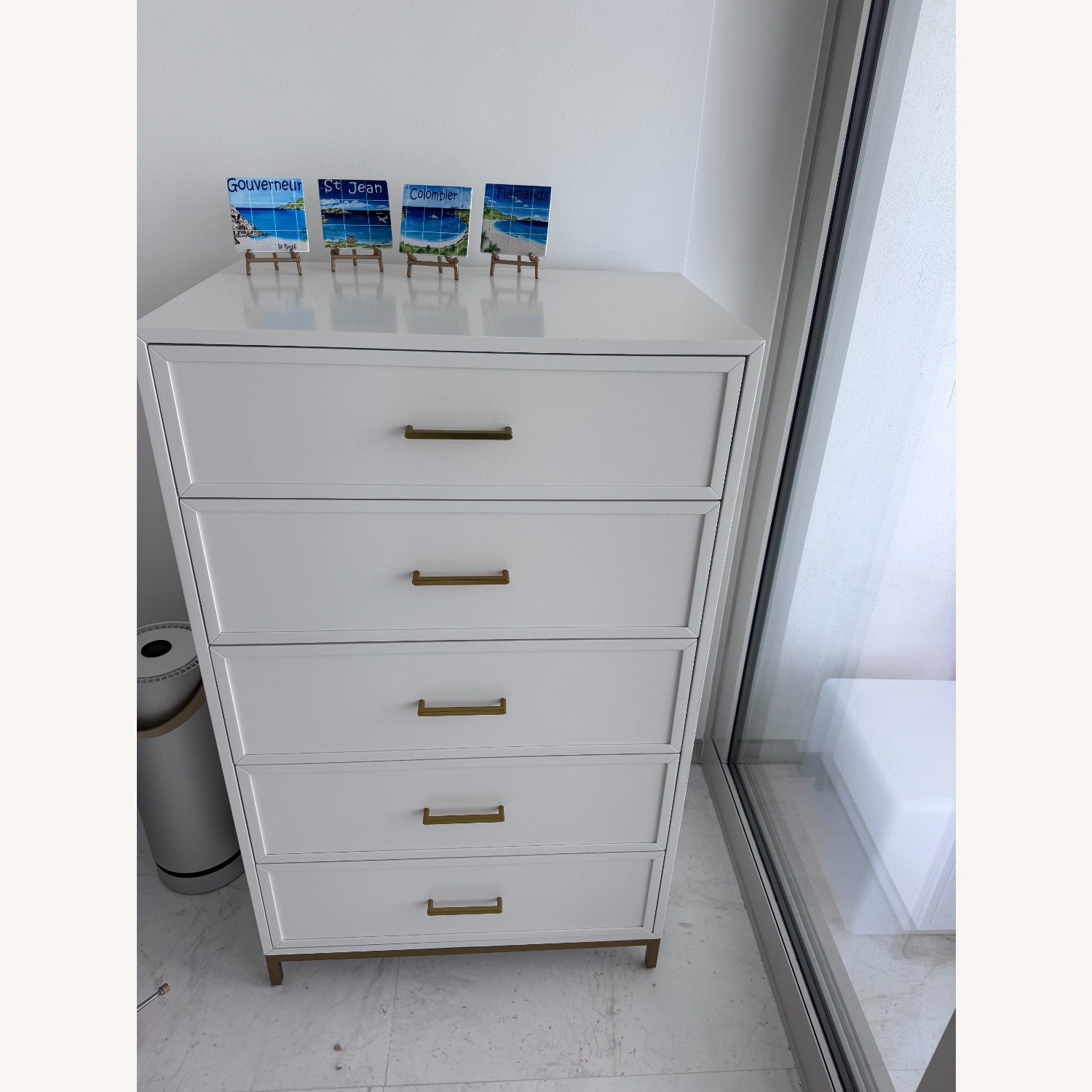 Pottery Barn Blaire 5-Drawer Tall Dresser White - image-7