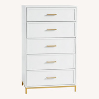 Pottery Barn Blaire 5-Drawer Tall Dresser White