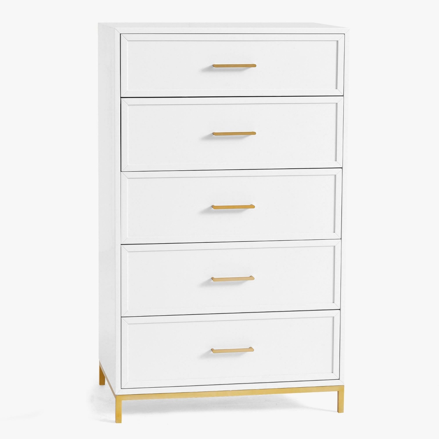 Pottery Barn Blaire 5-Drawer Tall Dresser White - image-1