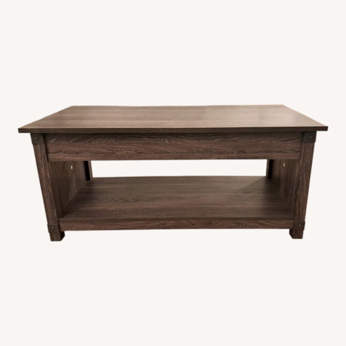 Used Raymour & Flanigan Dark Brown Wood Side Table for sale on AptDeco