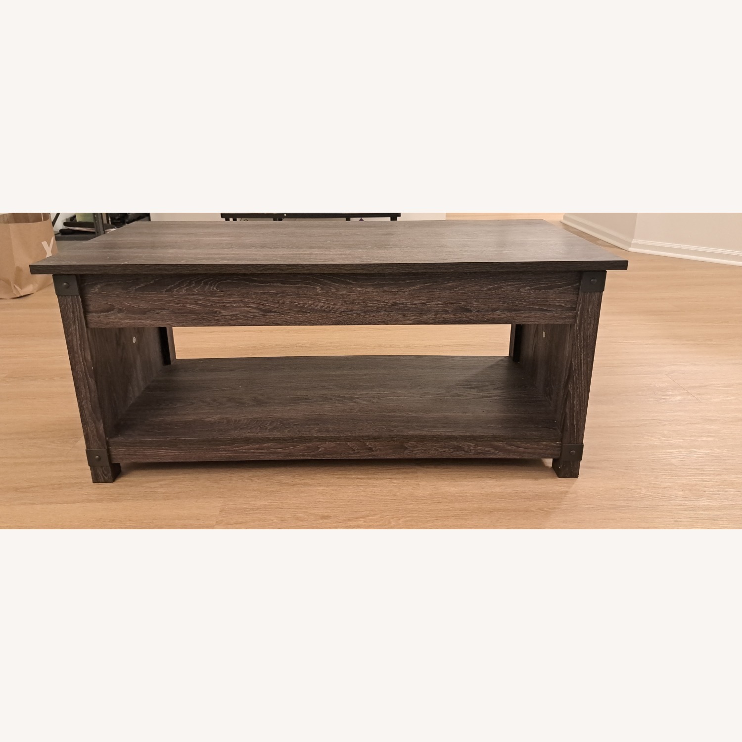 Raymour & Flanigan Dark Brown Wood Side Table - image-2