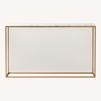 CB2 Iris White Agate Console Table
