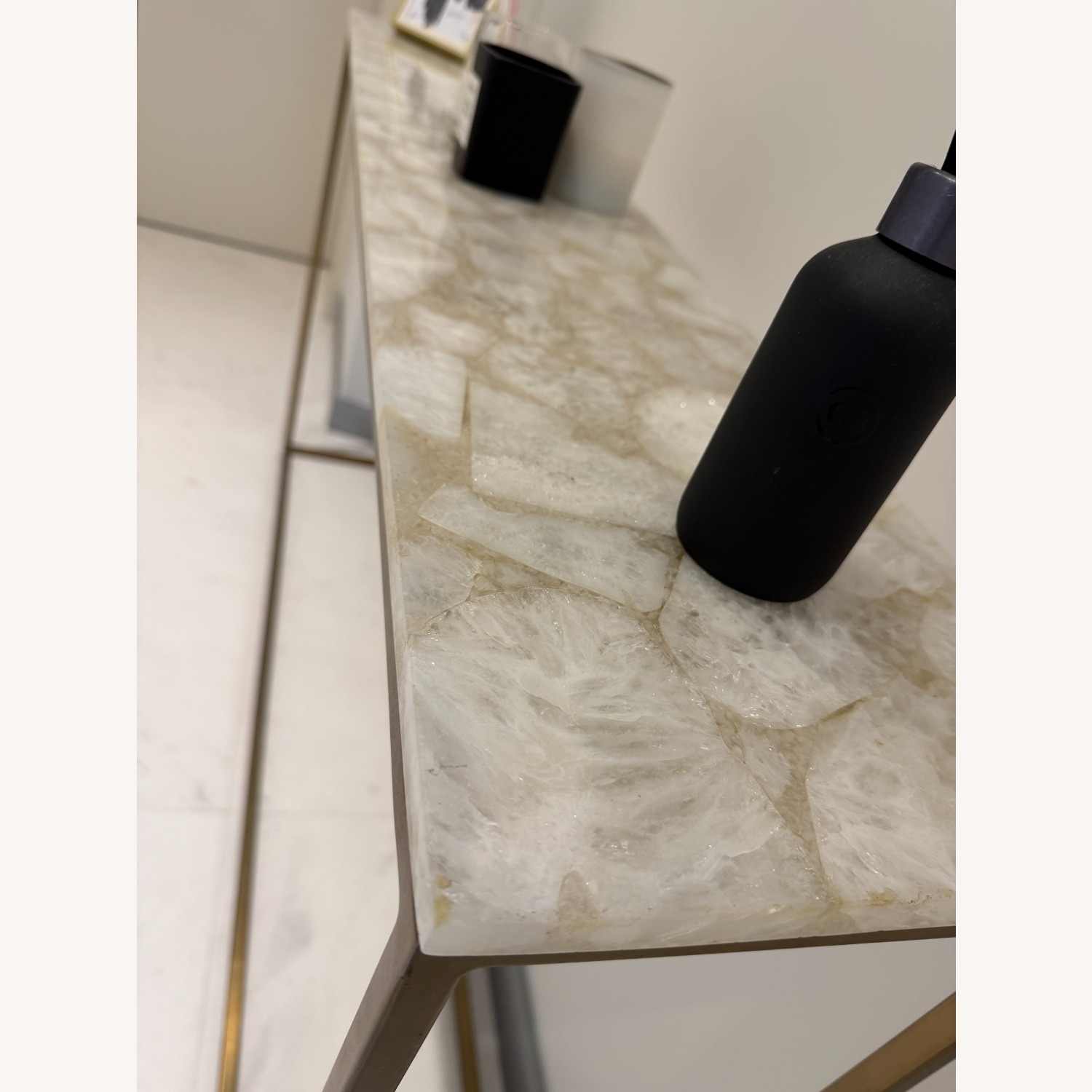 CB2 Iris White Agate Console Table - image-7