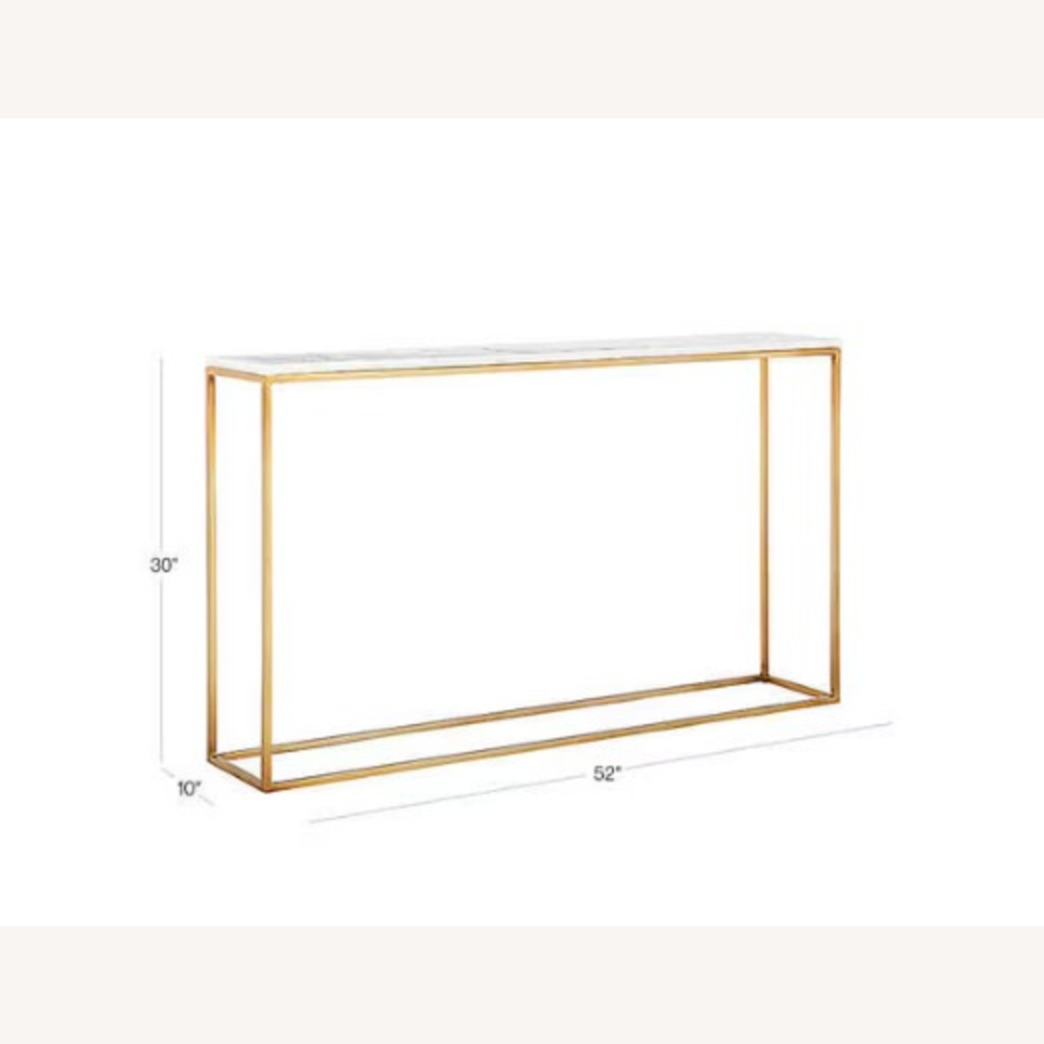 CB2 Iris White Agate Console Table - image-1