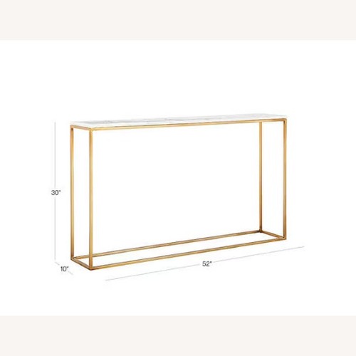 Used CB2 Iris White Agate Console Table for sale on AptDeco