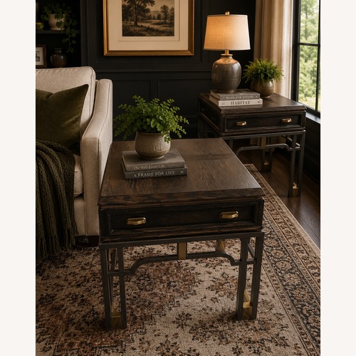 Used Stanley Furniture Black Wood Side Tables for sale on AptDeco
