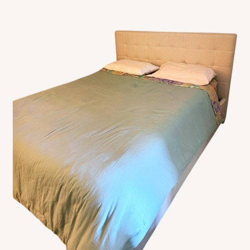 Used Upholstered Bed Frame With Storage Underneath  for sale on AptDeco
