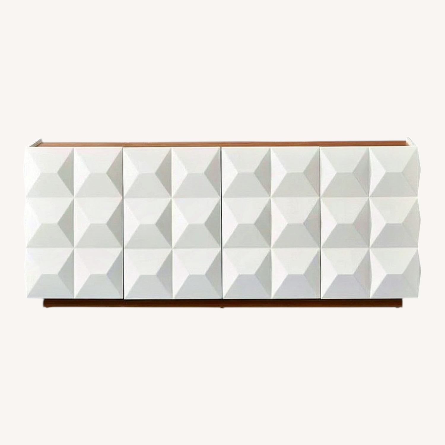 CB2 Issa Hi-Gloss White Media Credenza - image-0