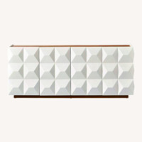 CB2 Issa Hi-Gloss White Media Credenza