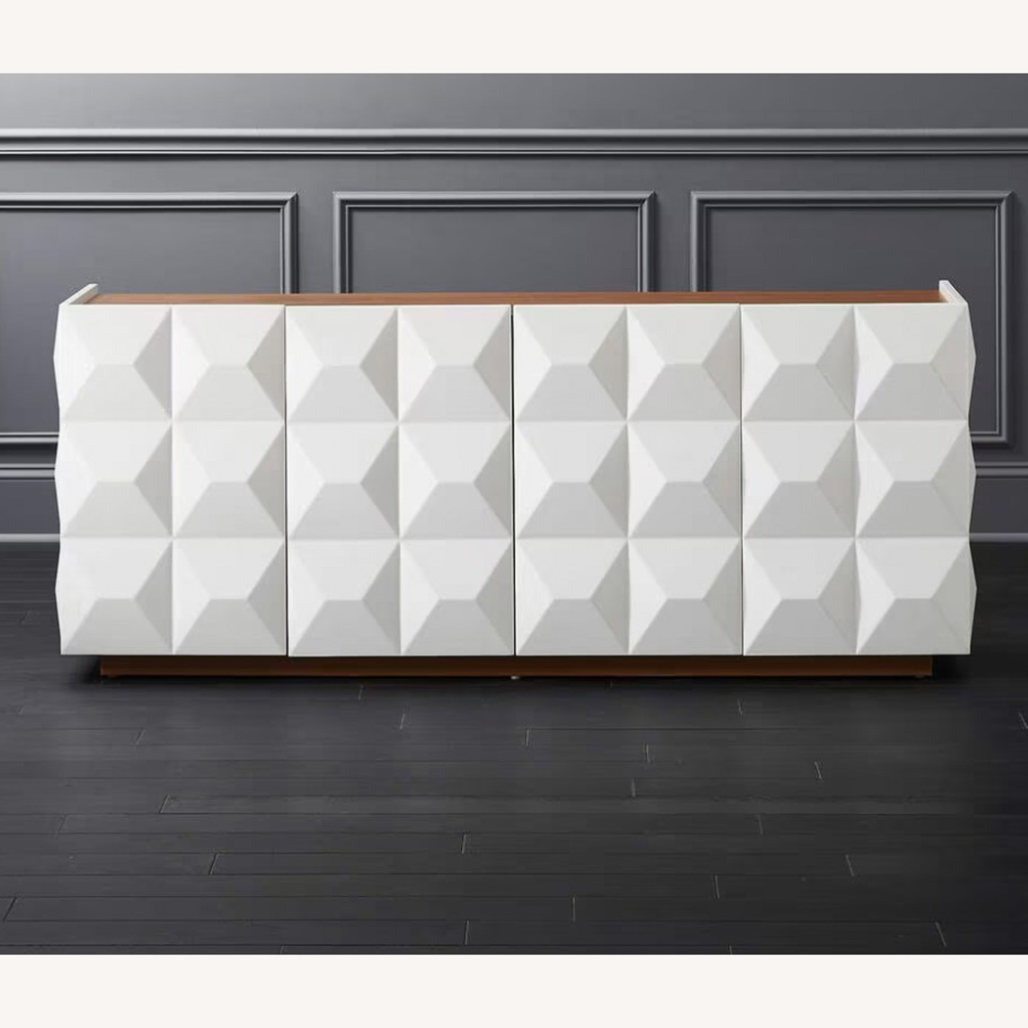 CB2 Issa Hi-Gloss White Media Credenza - image-2