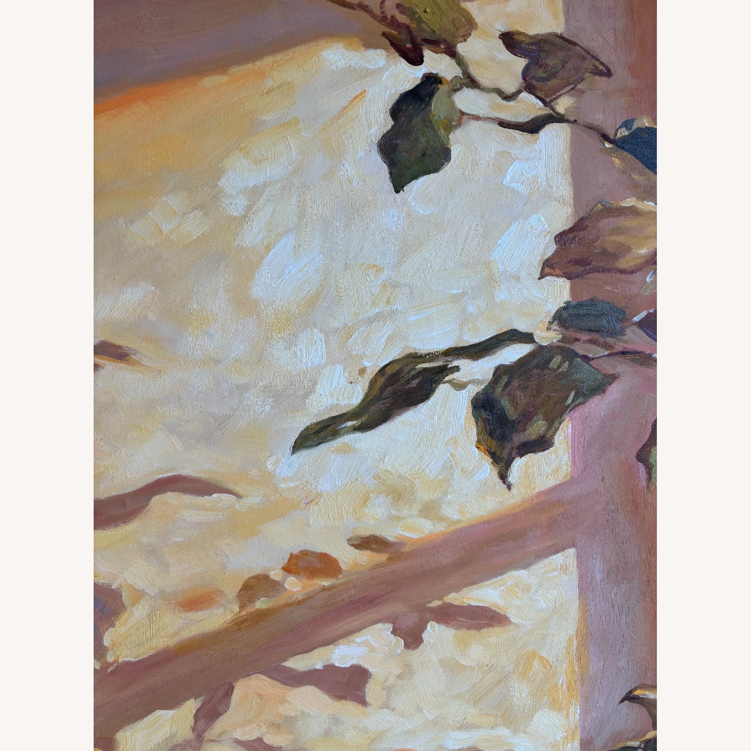 Large Sunlit Oil Painting on Canvas Framed - image-5