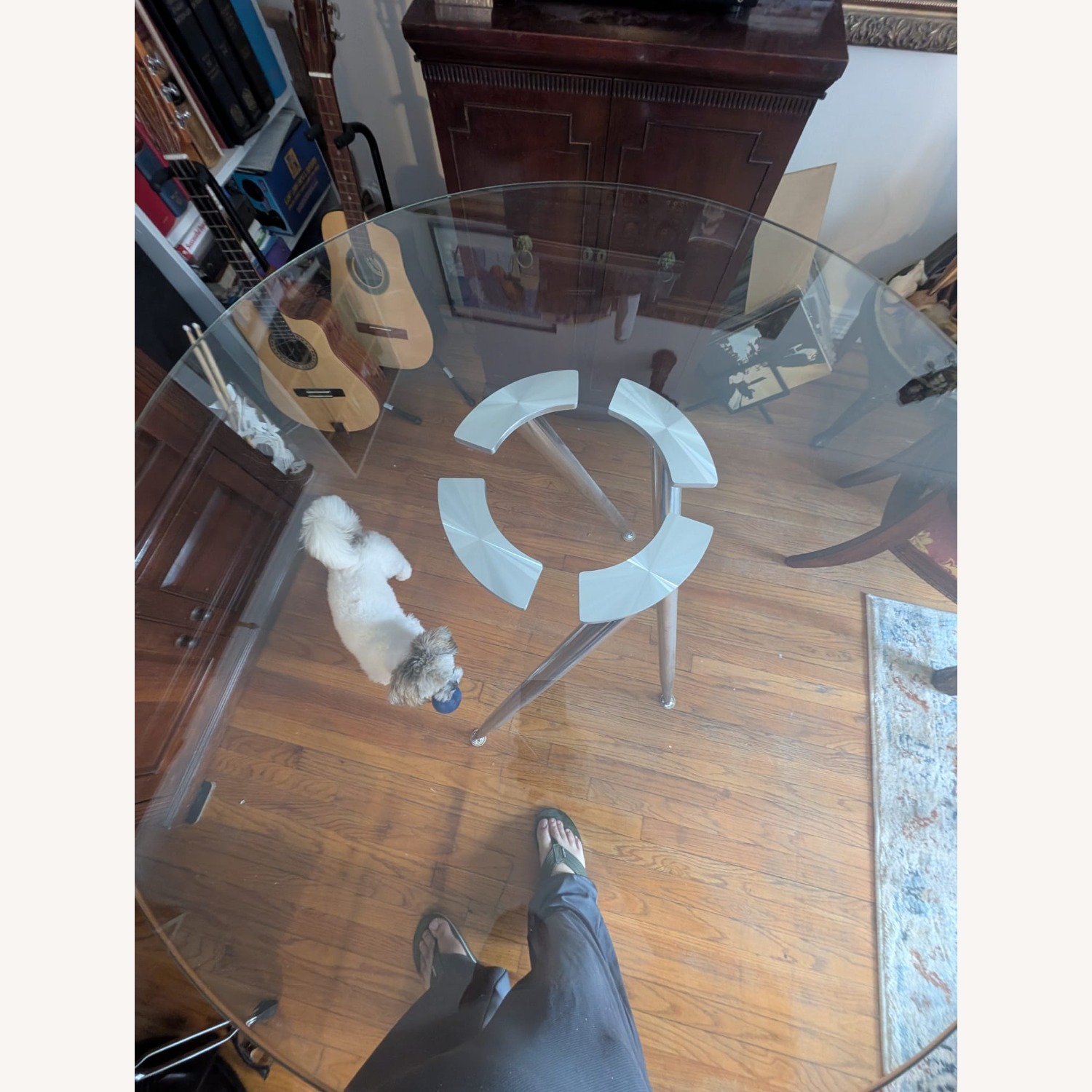 Transparent Glass Coffee Table - image-5