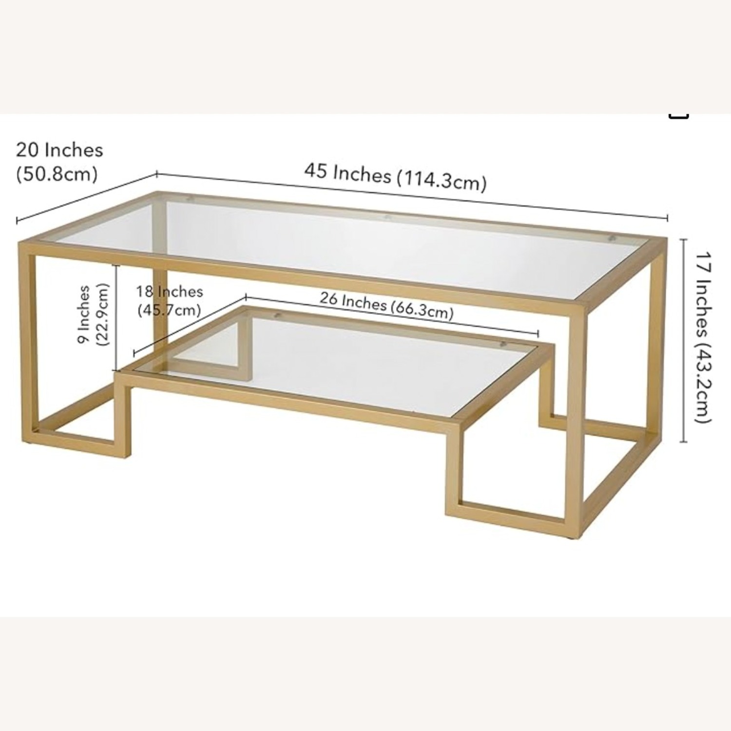 Amazon Henn&Hart 45" Wide Rectangular Coffee Table - image-3