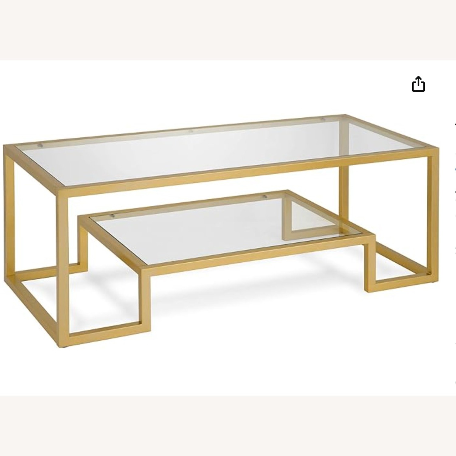 Amazon Henn&Hart 45" Wide Rectangular Coffee Table - image-1