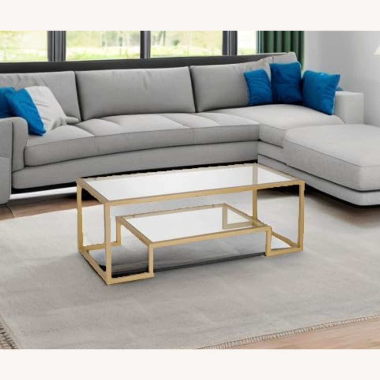 Amazon Henn&Hart 45" Wide Rectangular Coffee Table - image-2