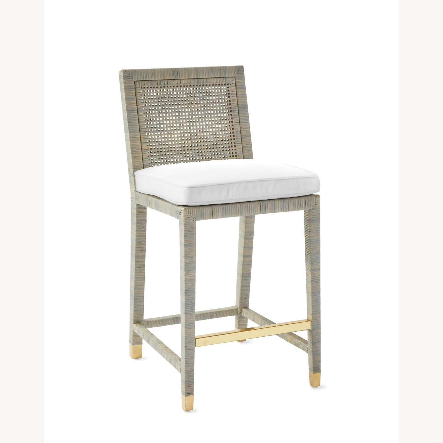 Serena & Lily Balboa Rattan Counter Stools in Mist - image-12