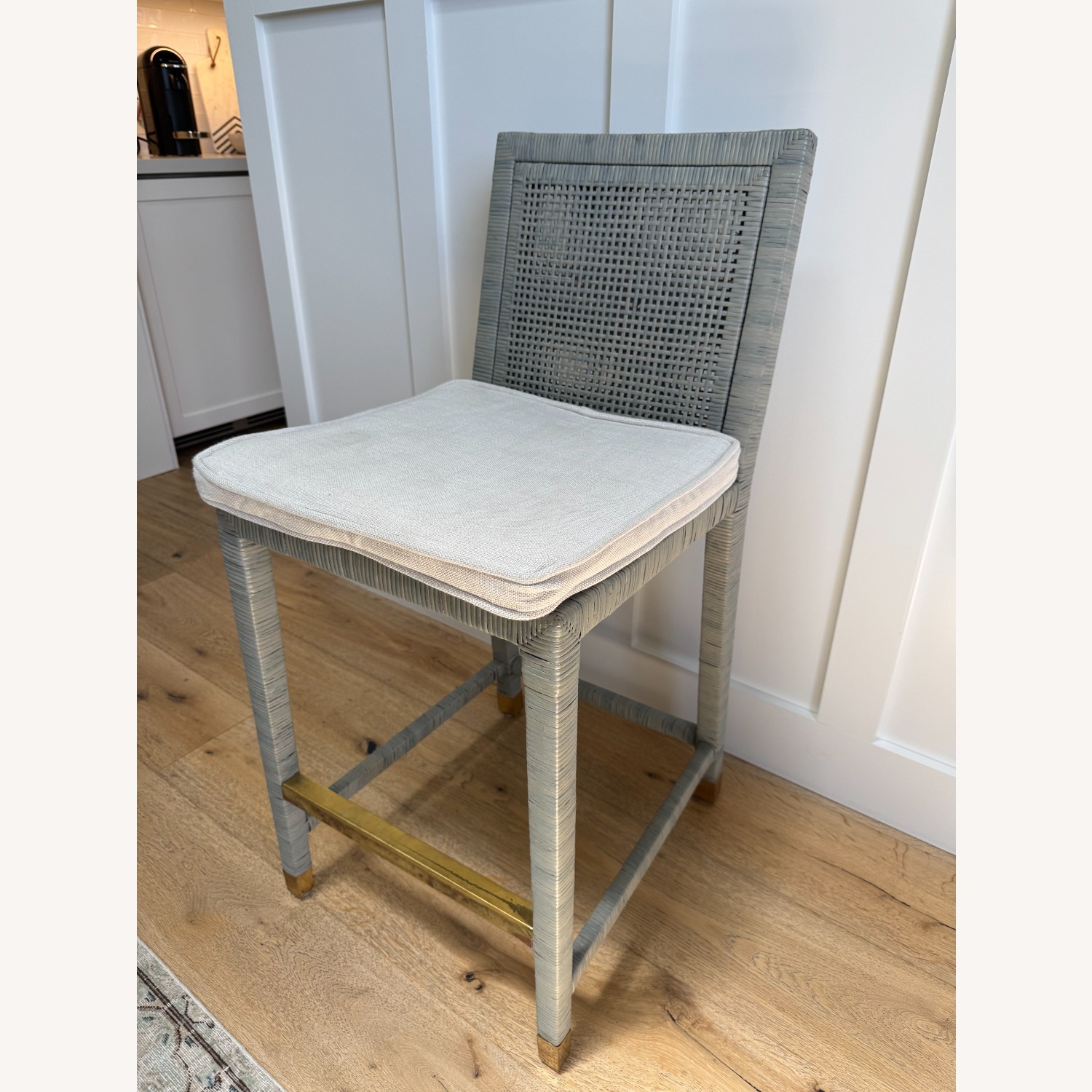 Serena & Lily Balboa Rattan Counter Stools in Mist - image-3