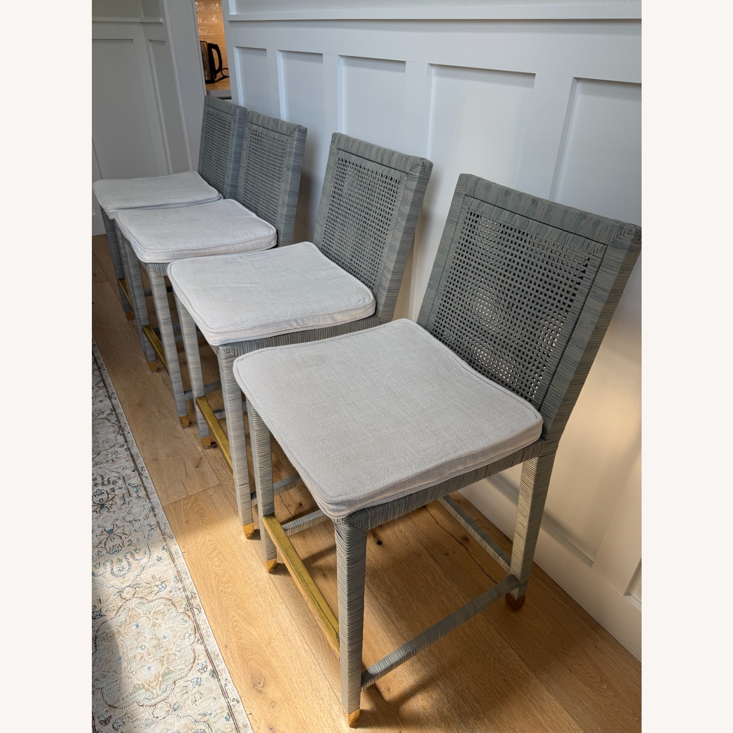 Serena & Lily Balboa Rattan Counter Stools in Mist - image-2