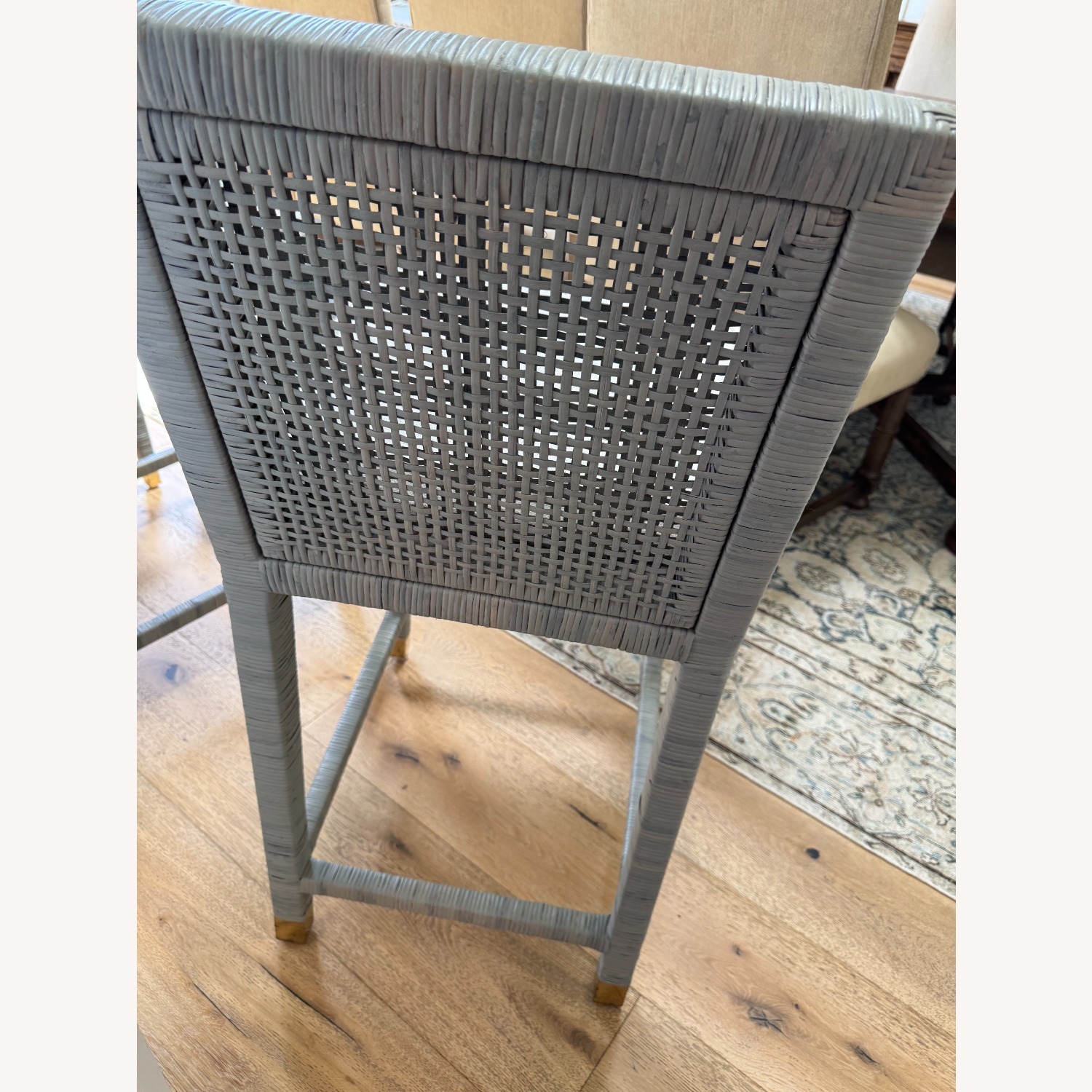 Serena & Lily Balboa Rattan Counter Stools in Mist - image-5