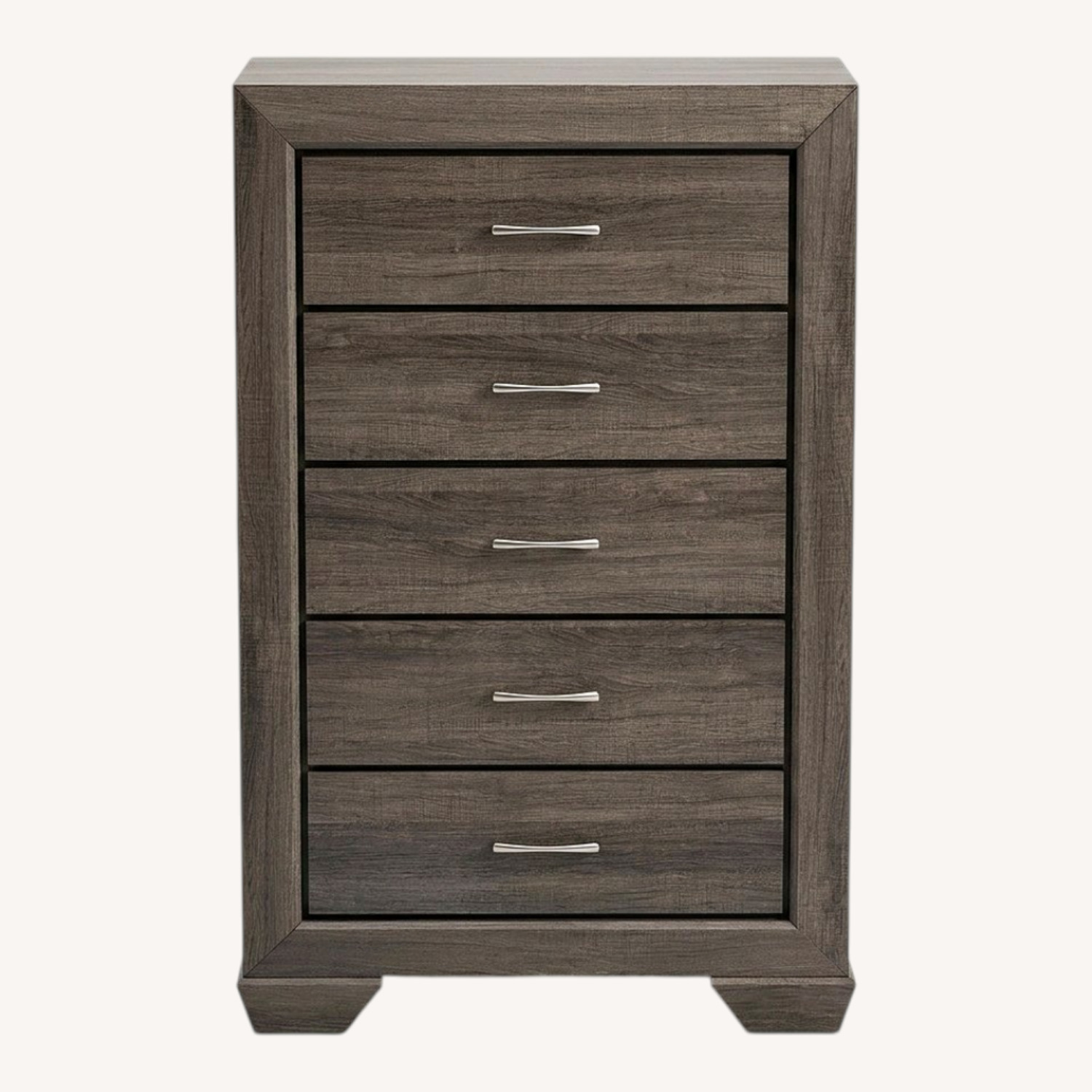Light Gray Wood Wardrobe - image-0
