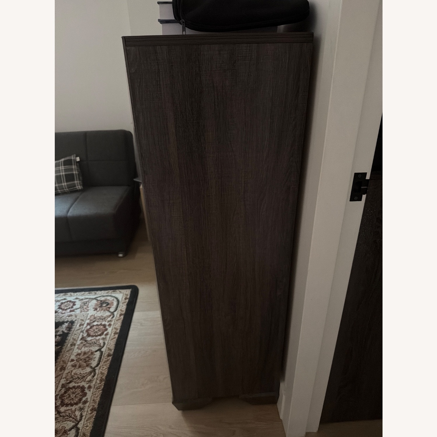 Light Gray Wood Wardrobe - image-3