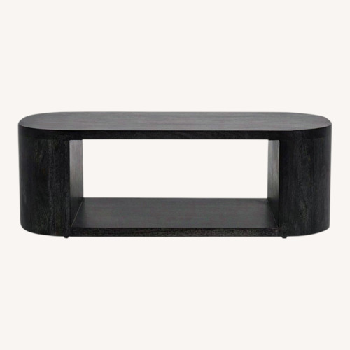 Used Lulu & Georgia Luna Black Wood Coffee Table for sale on AptDeco