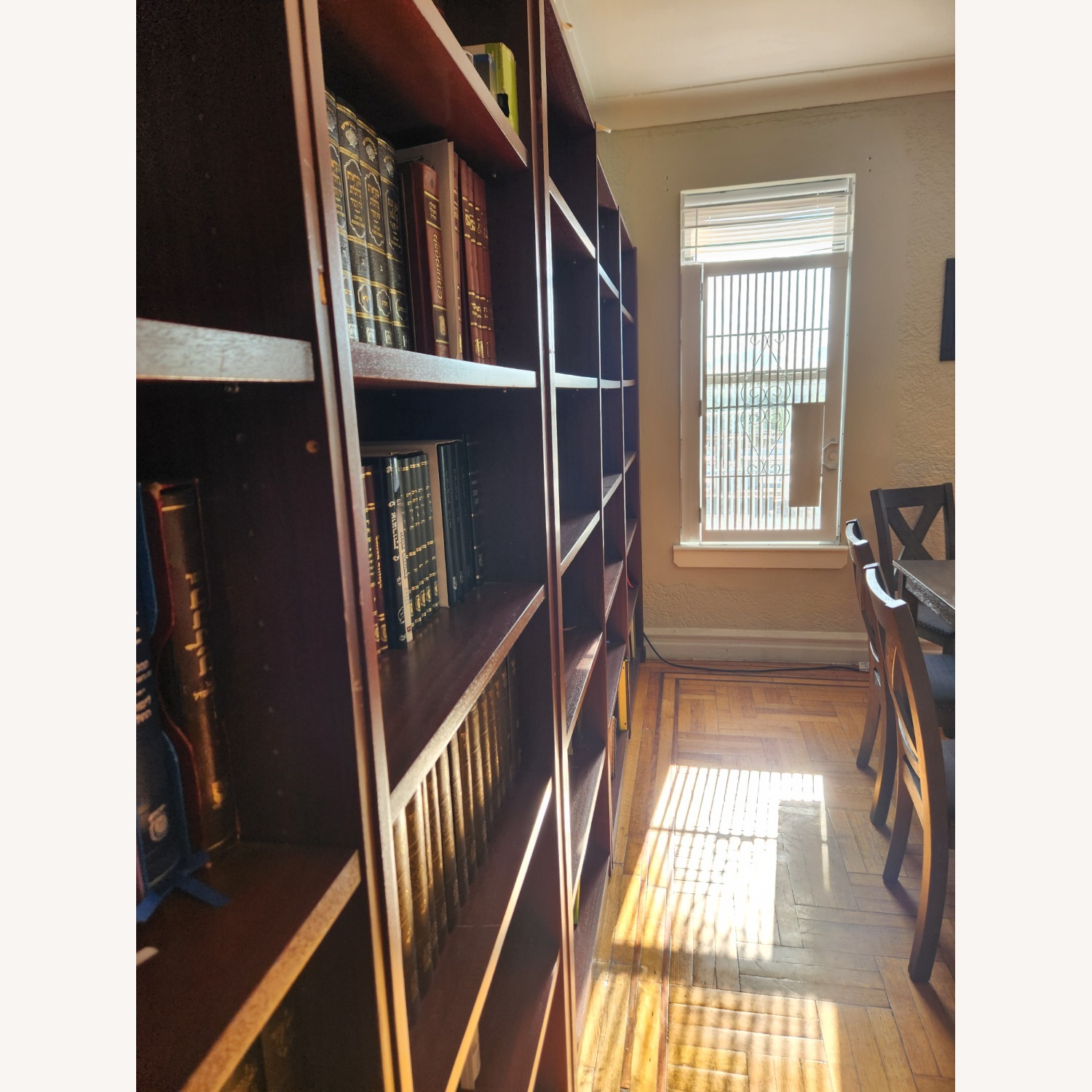 Solid Wood Bookshelves Dark Brown - image-3