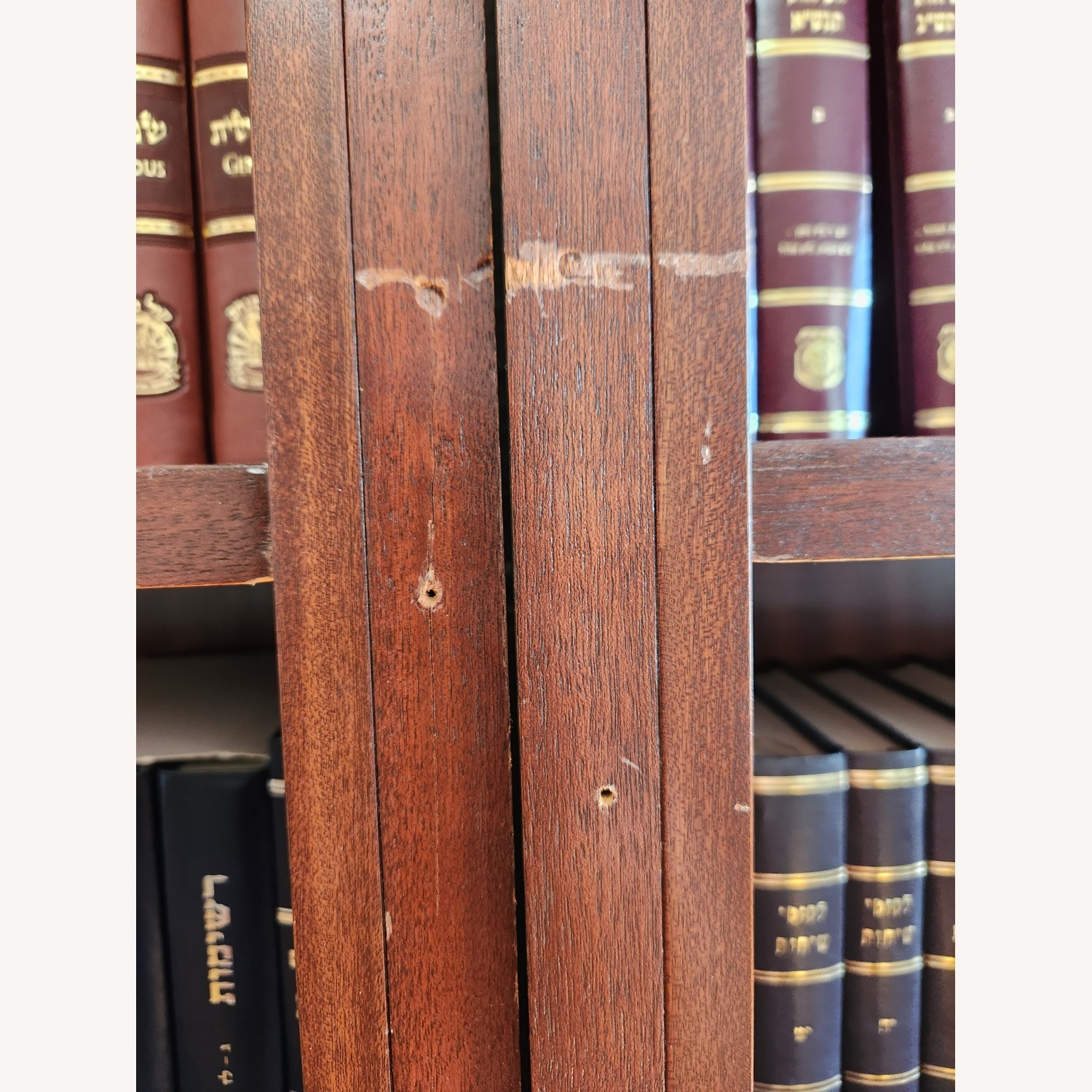 Solid Wood Bookshelves Dark Brown - image-2