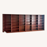 Solid Wood Bookshelves Dark Brown