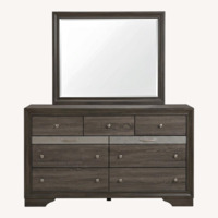 Dark Gray Wood Dresser