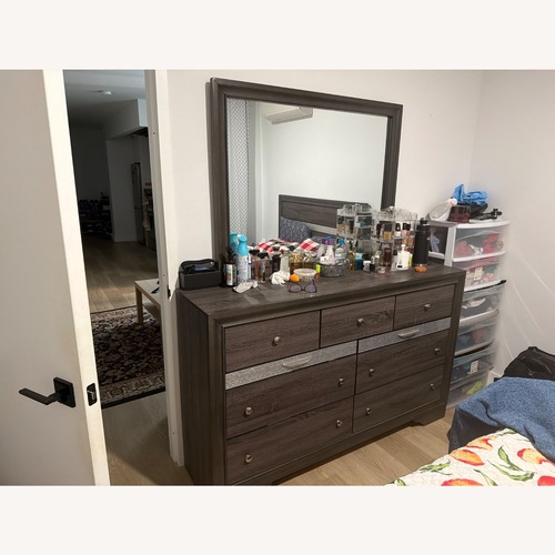 Used Dark Gray Wood Dresser for sale on AptDeco