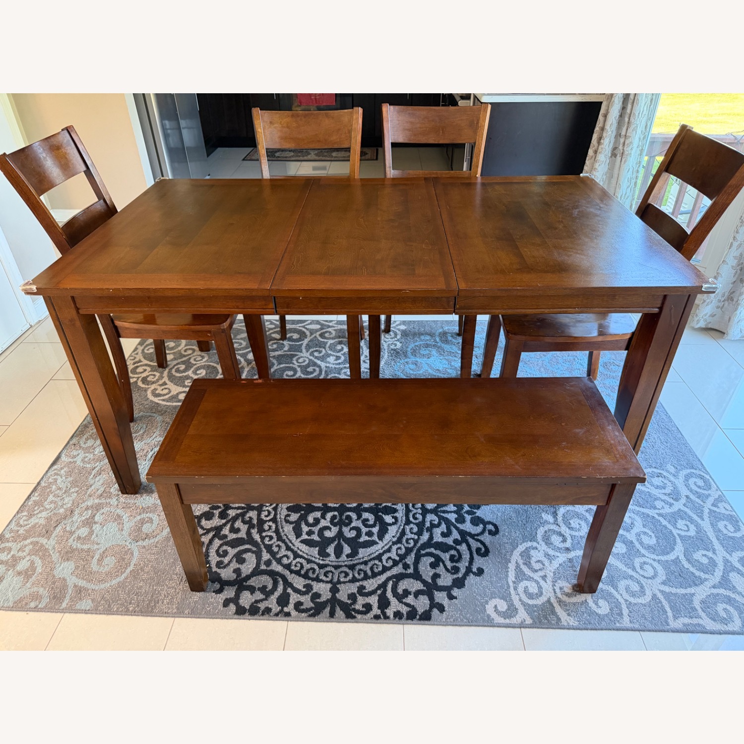 Bob's Discount Furniture Dark Brown Dining Set - image-2