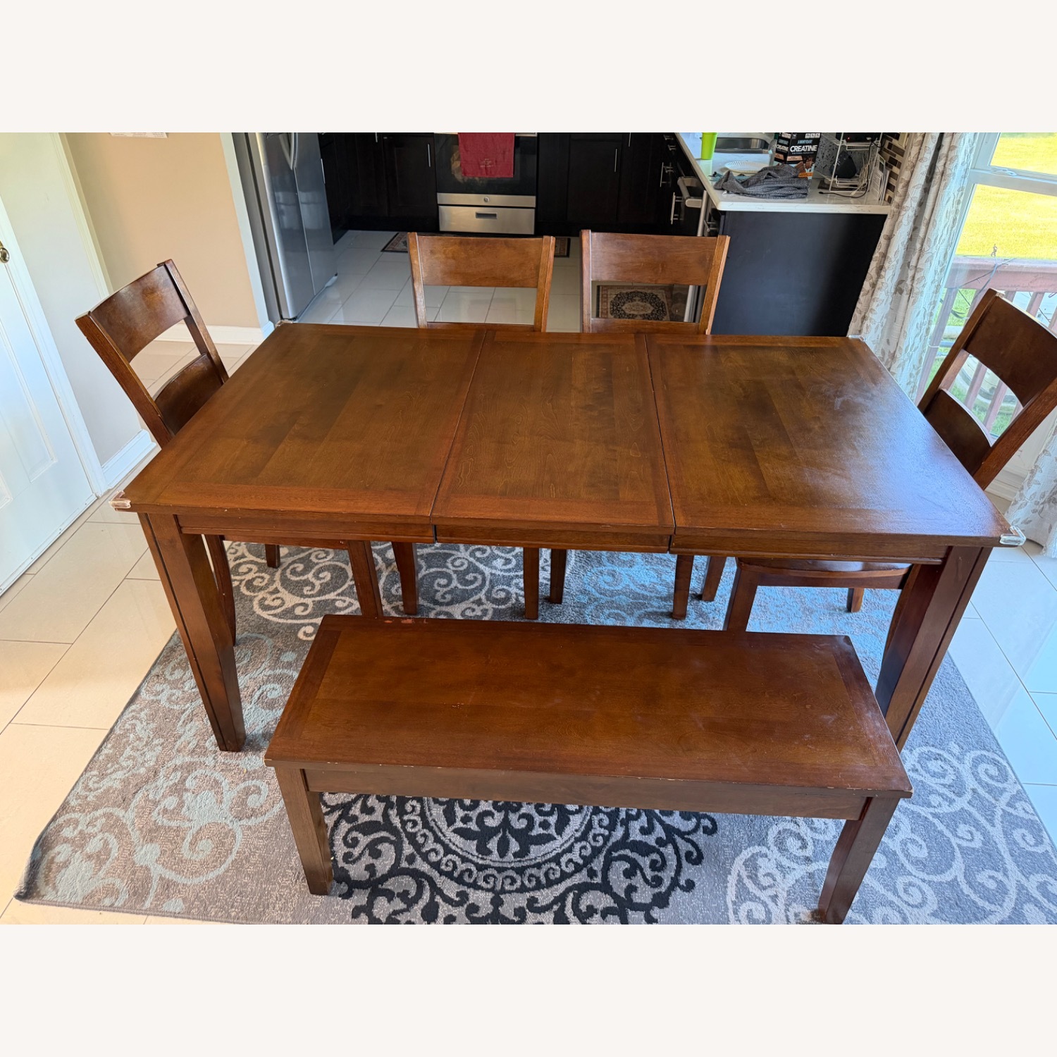 Bob's Discount Furniture Dark Brown Dining Set - image-1