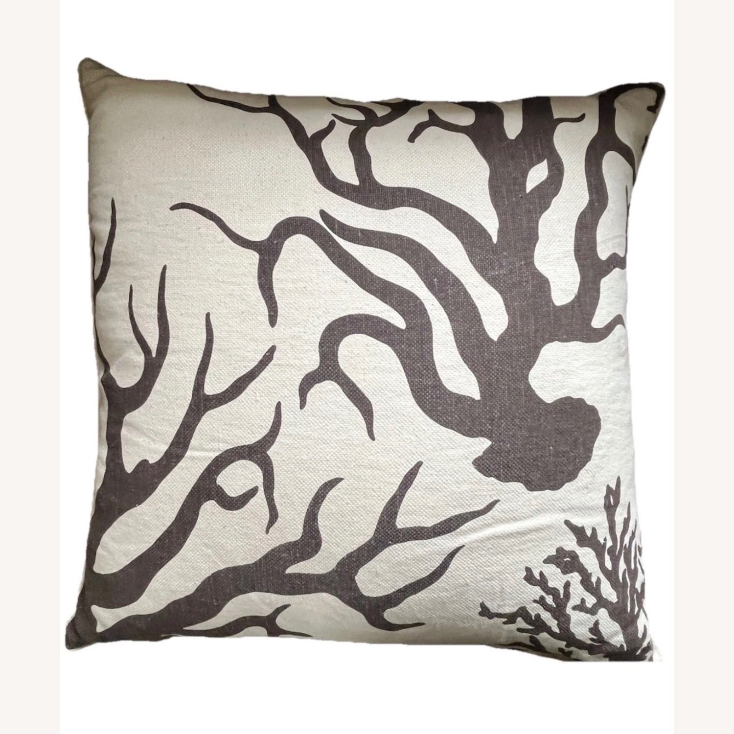 ThomasPaul Pillow Pair Brown Ecru Linen Cotton - image-4