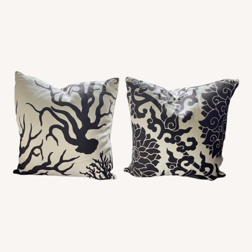 Used ThomasPaul Pillow Pair Brown Ecru Linen Cotton for sale on AptDeco