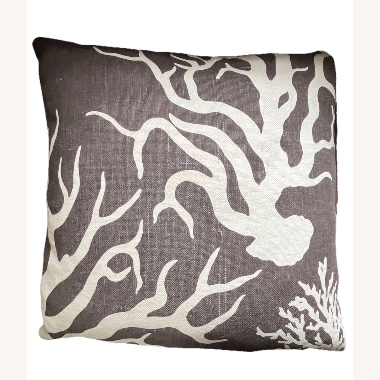 ThomasPaul Pillow Pair Brown Ecru Linen Cotton - image-3
