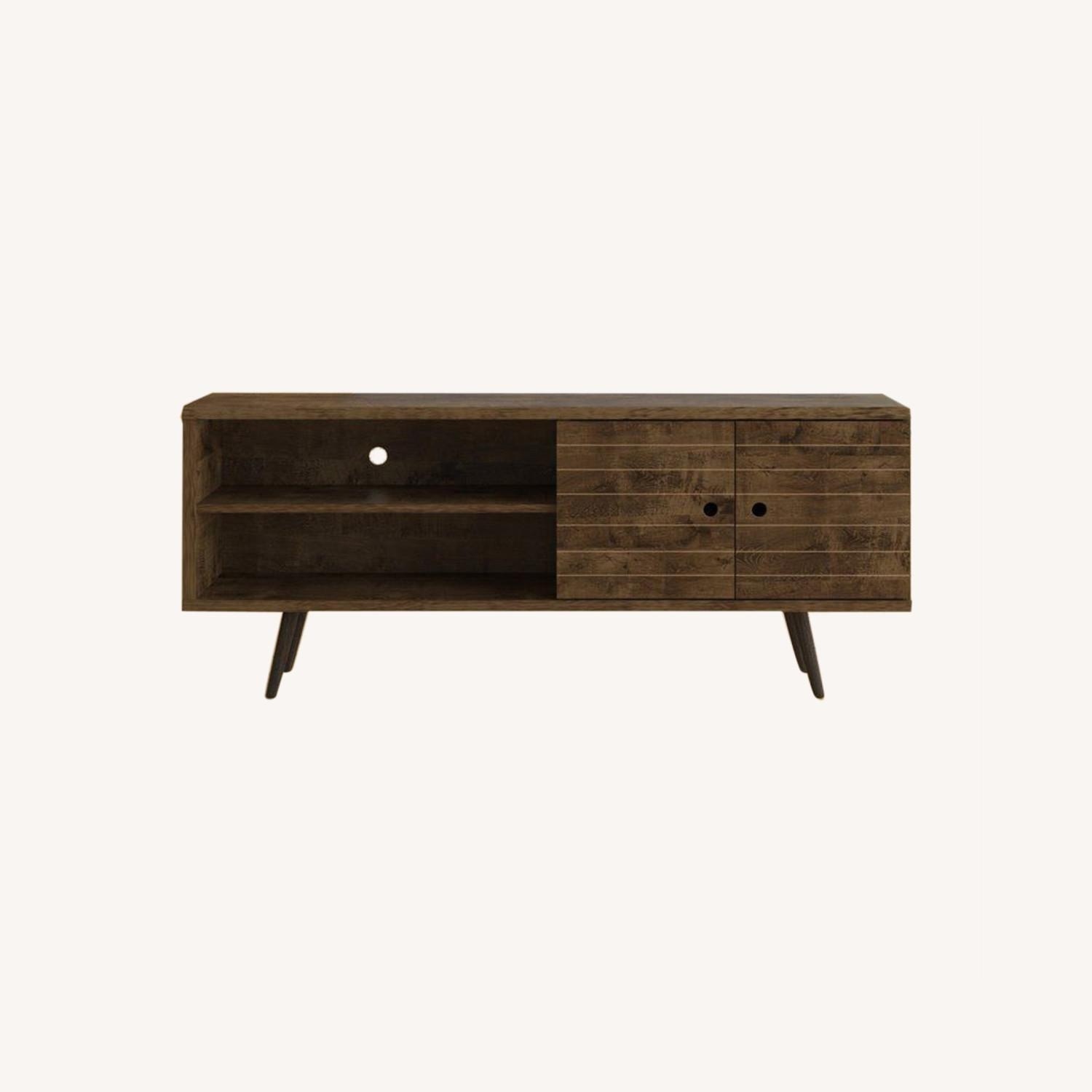 Wayfair Mistana Dark Brown Wood Media Storage - image-5