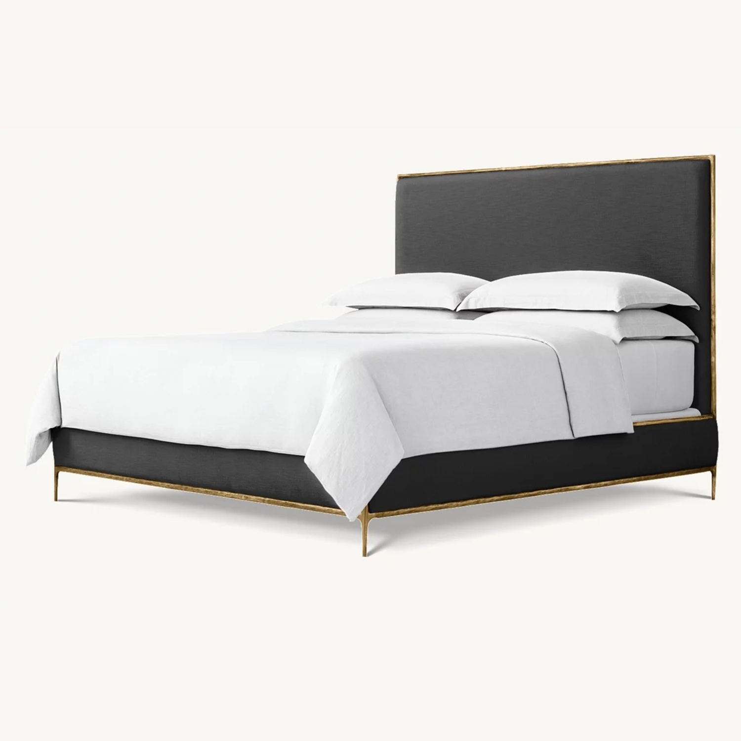 Restoration Hardware Black Platform Bed - image-0