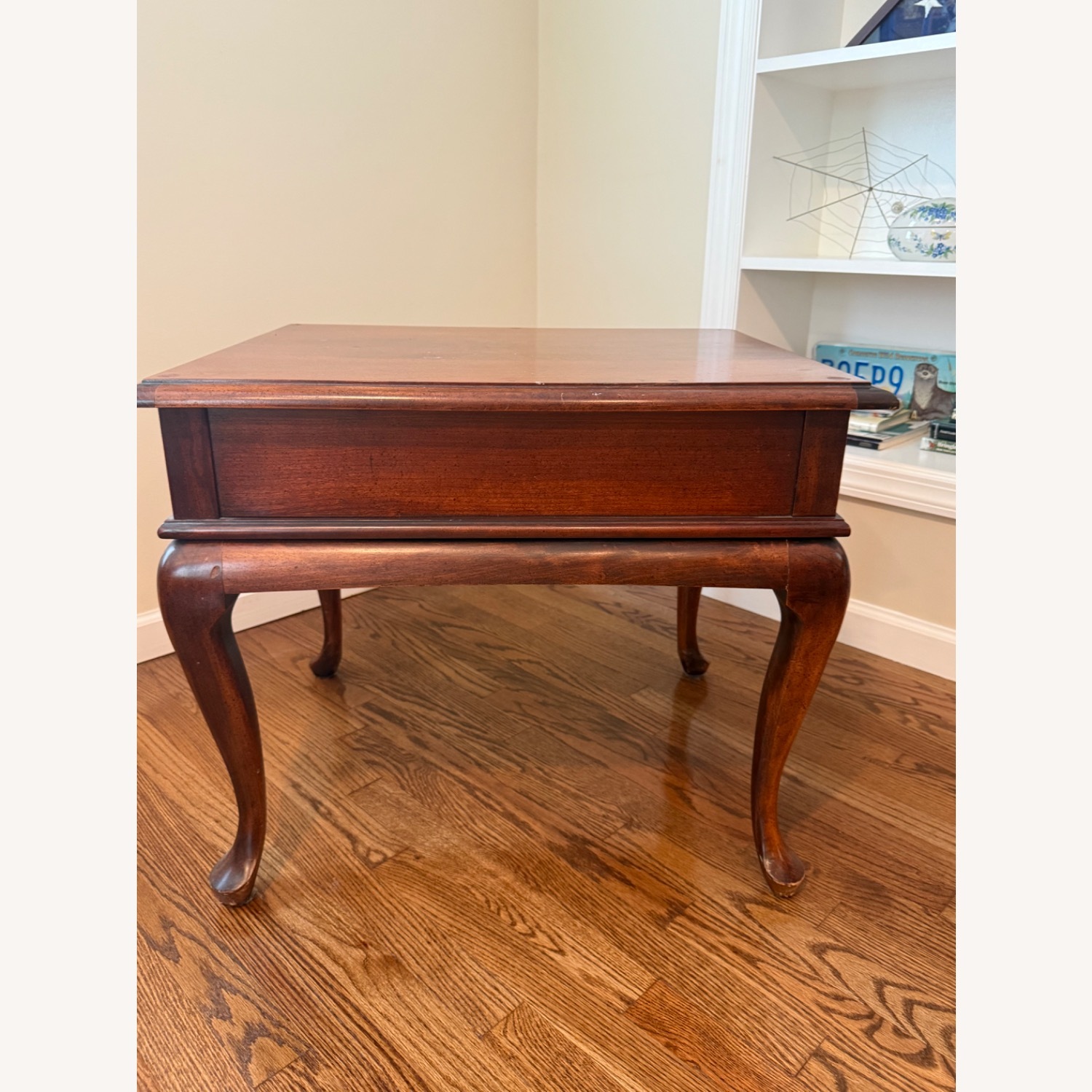Dark Brown Wood Side Table - image-2