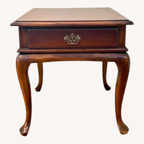 Used Dark Brown Wood Side Table for sale on AptDeco