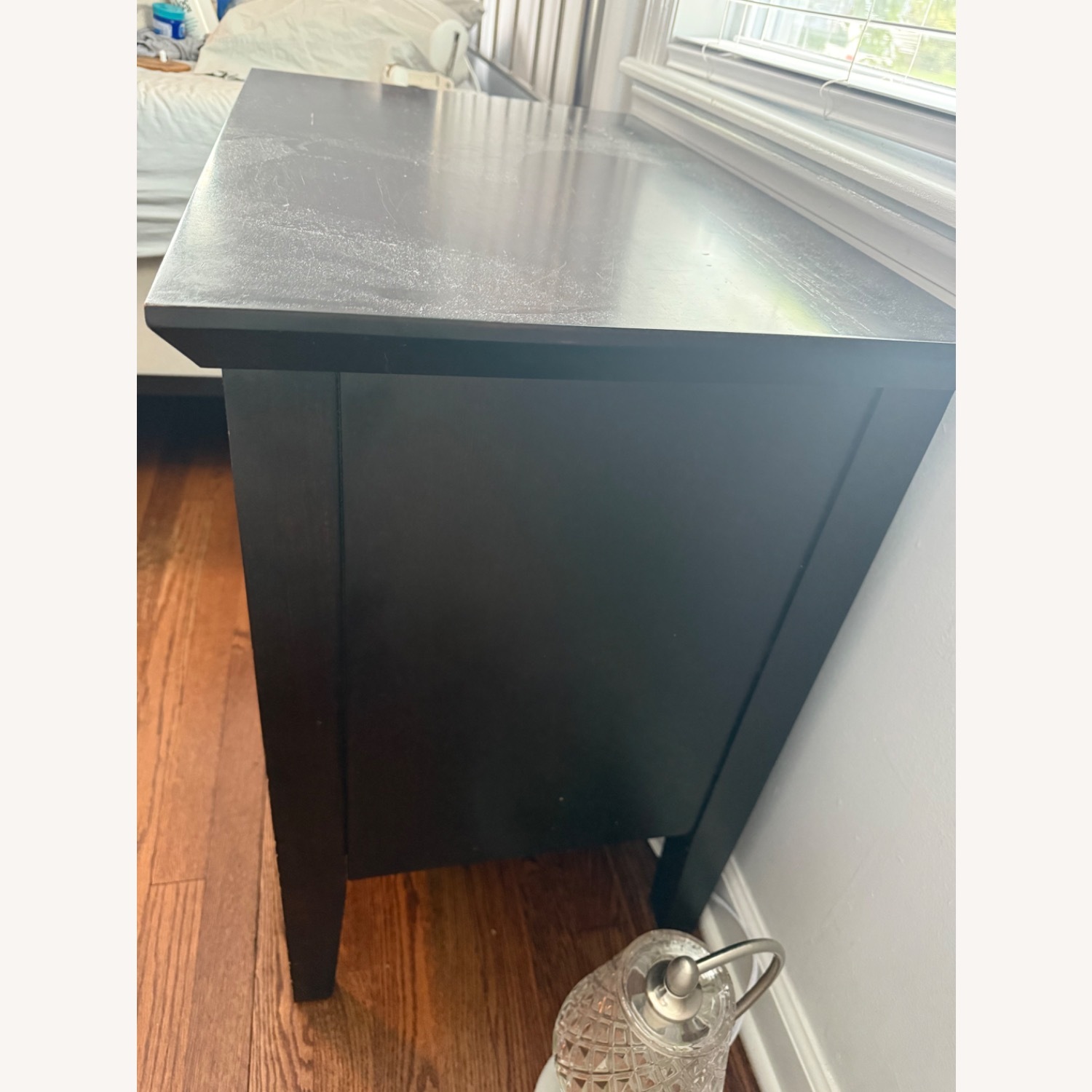 Raymour & Flanigan Black Wood Nightstand - image-2