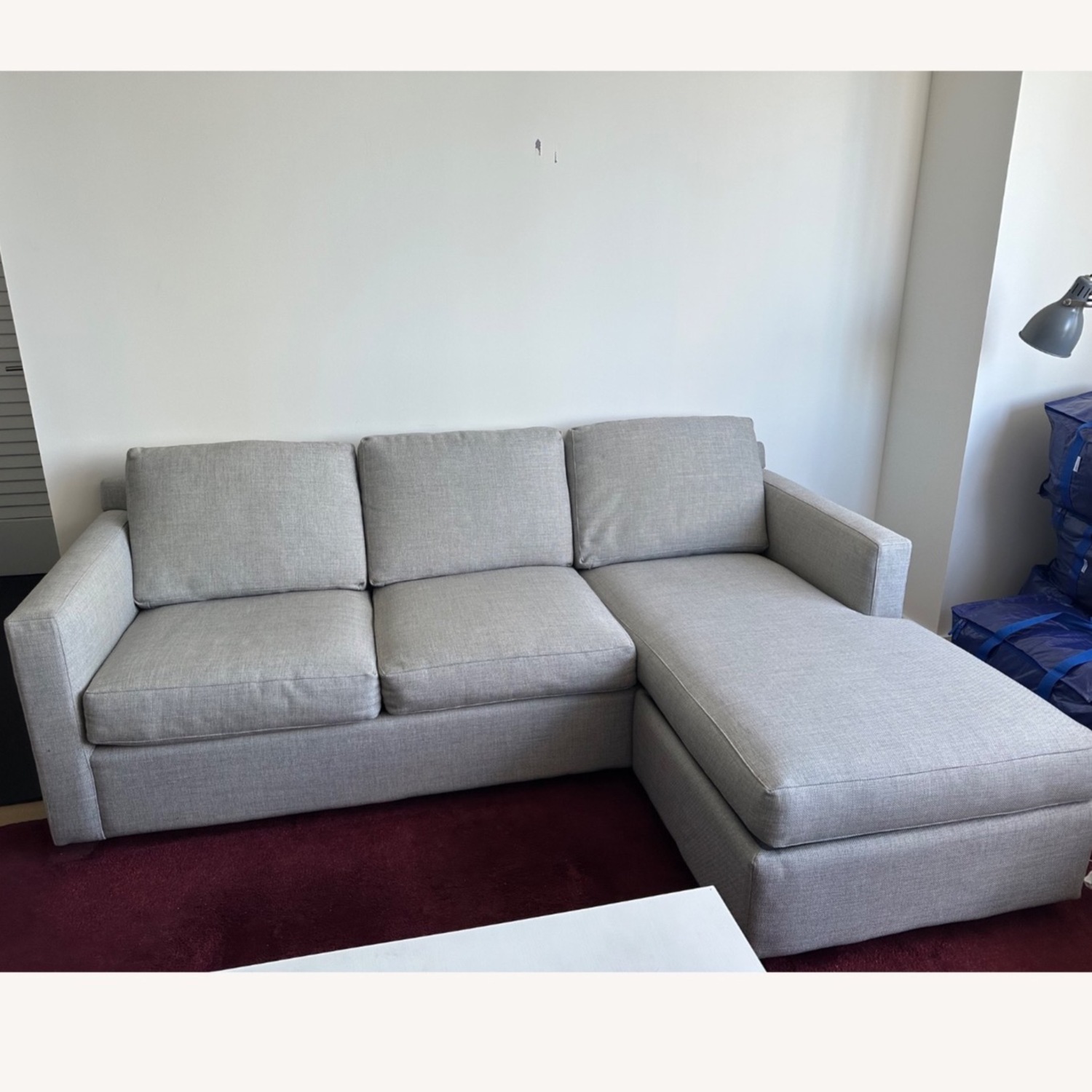 Crate & Barrel Barrett Reversible Sectional Queen Sleeper - image-5