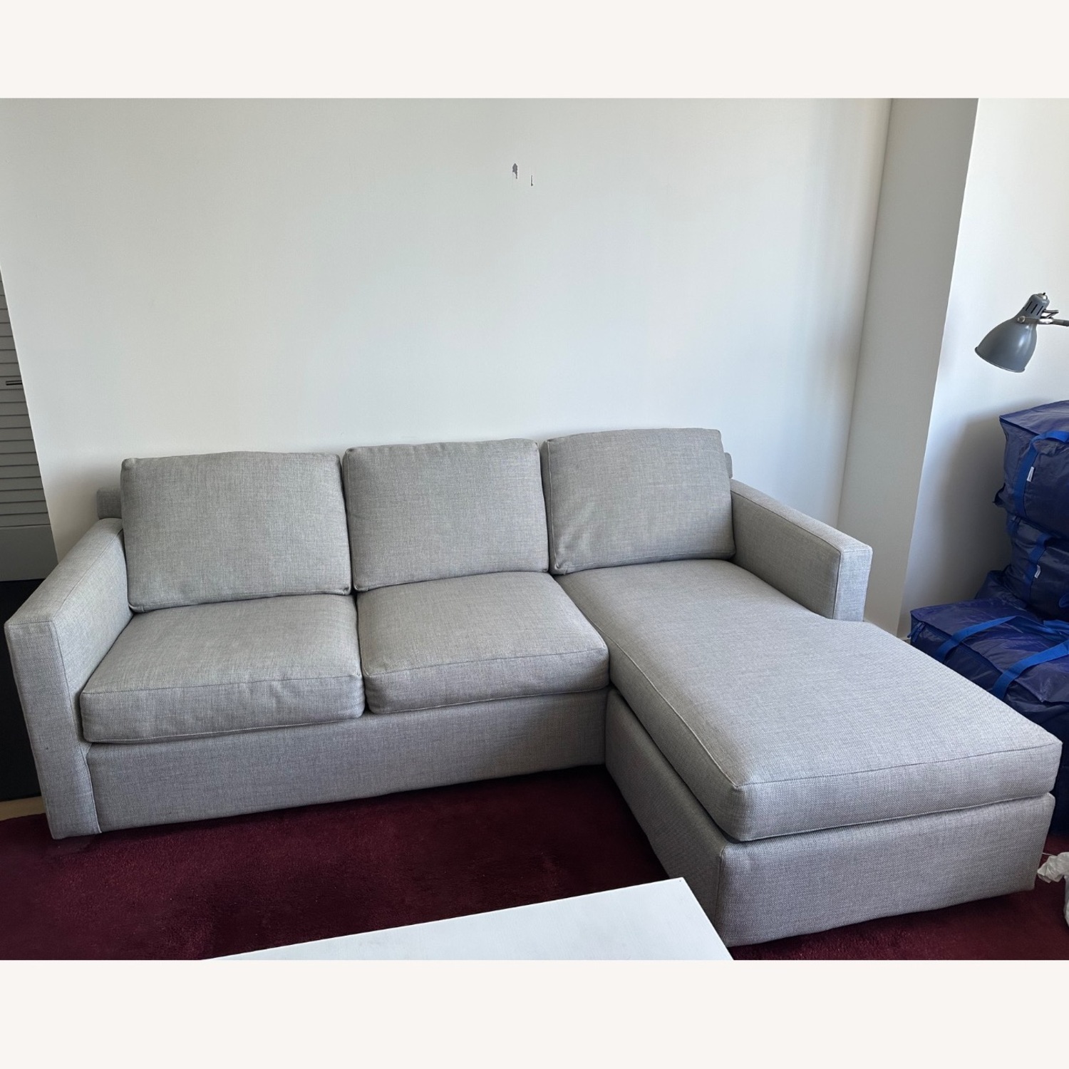 Crate & Barrel Barrett Reversible Sectional Queen Sleeper - image-3
