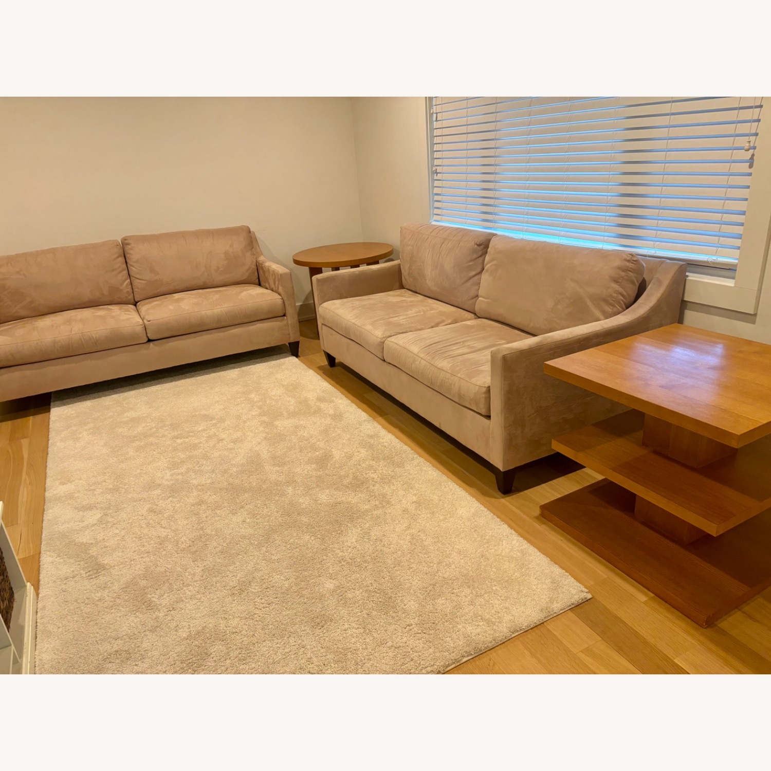 Ethan Allen Light Brown Wood Side Table - image-2