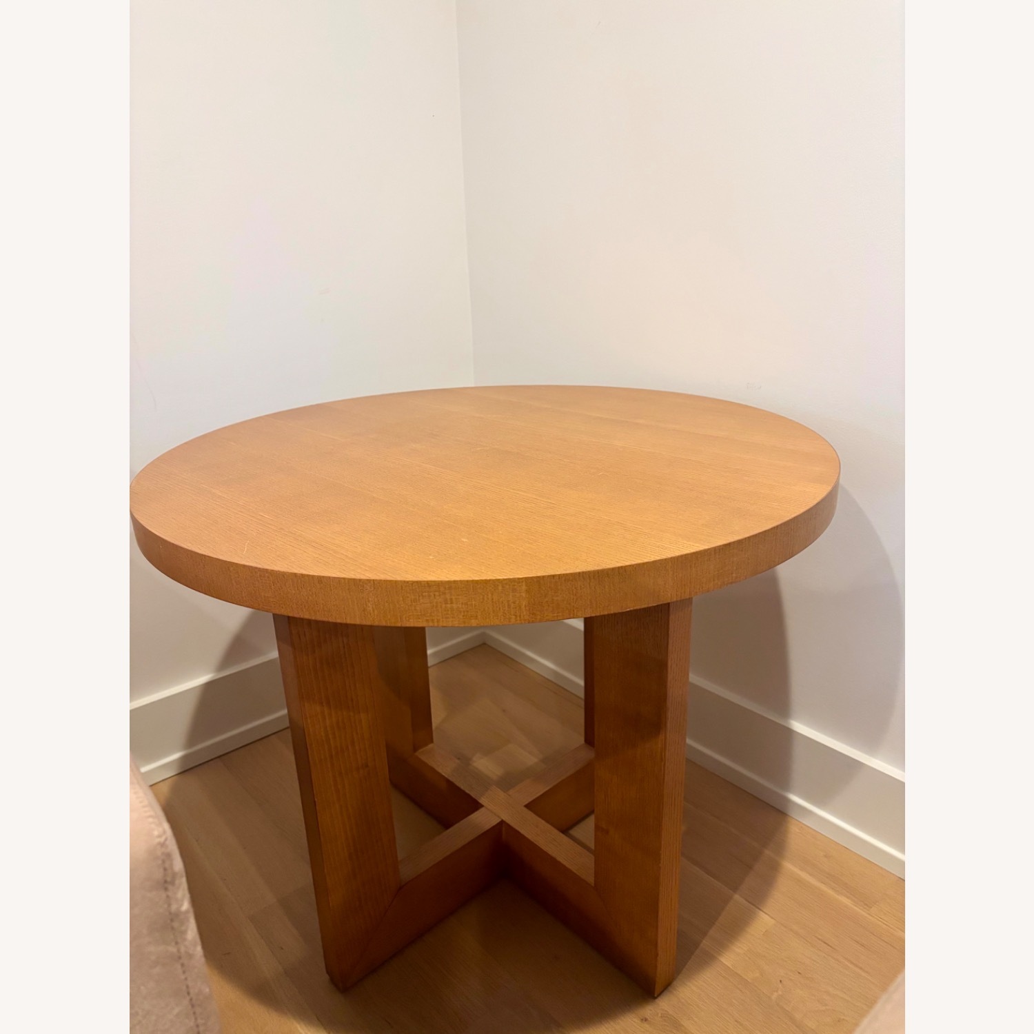 Ethan Allen Light Brown Side Table - image-2