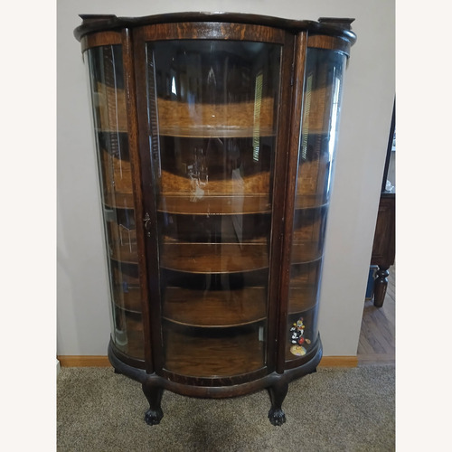Used Antique Wood Curio Cabinet for sale on AptDeco