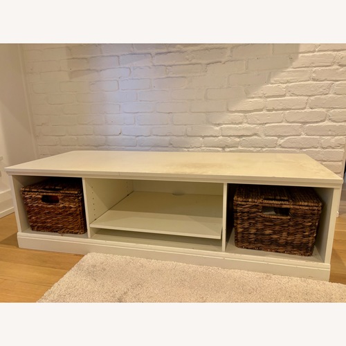 Used Pottery Barn Kids White Wood Media Storage for sale on AptDeco