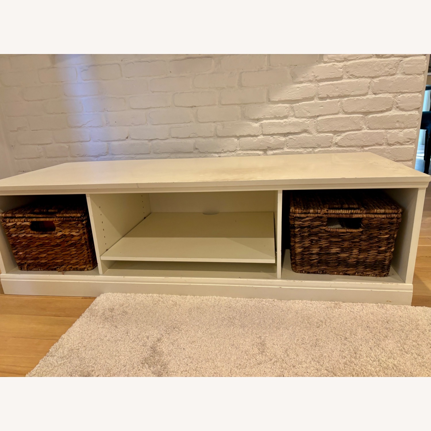 Pottery Barn Kids White Wood Media Storage - image-2