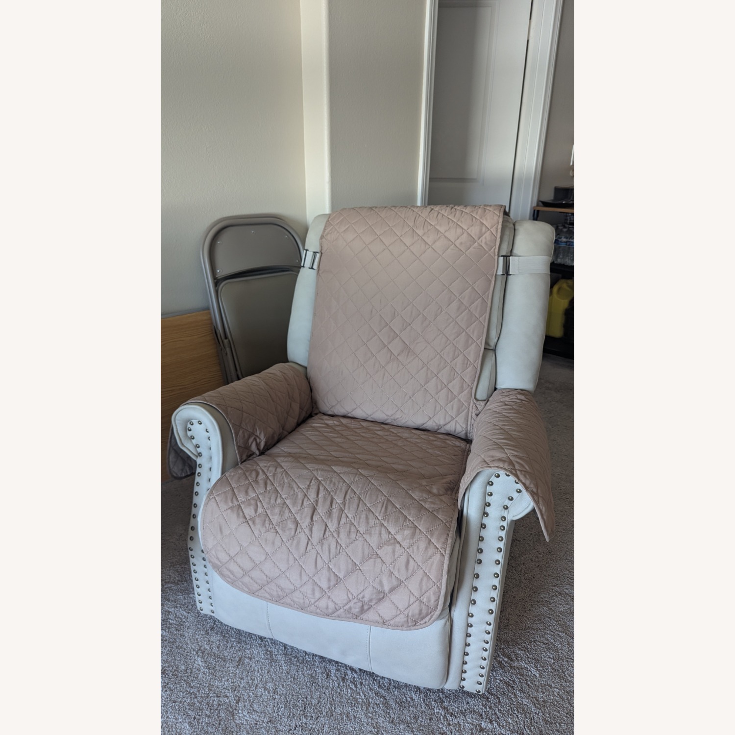 Amazon Light Brown Recliner - image-4