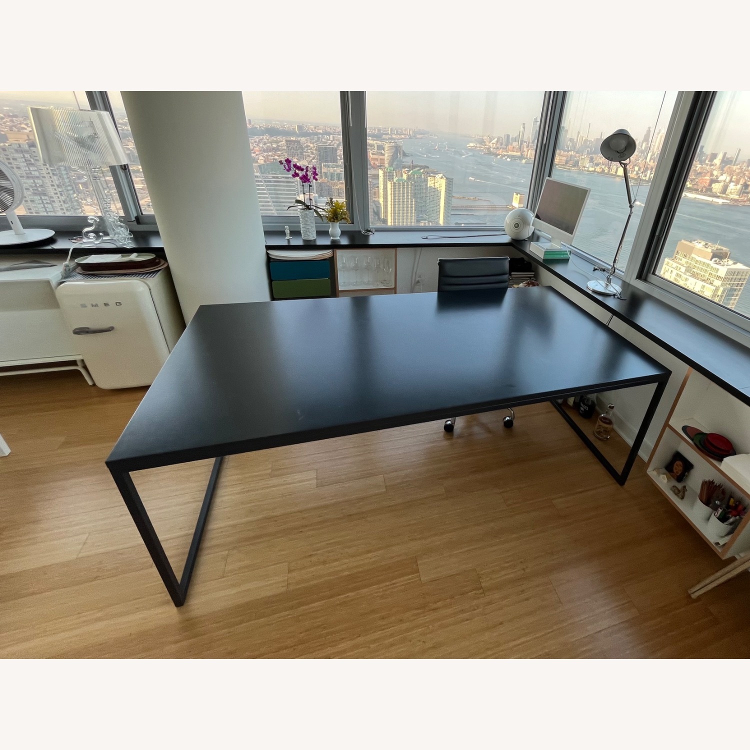 Cappellini Fronzoni Dark Gray Metal Dining Table - image-1